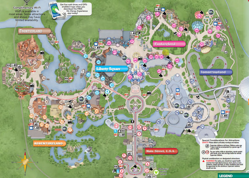 disney magic kingdom map 1993